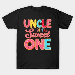 Uncle Of The Sweet One 1St Birthday Donut Family T-Shirt
